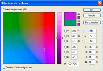 Sélecteur de couleurs Adobe Photoshop